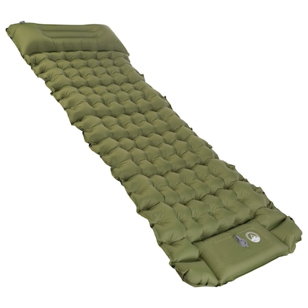 Wakeman Sleep Pad with Foot Pump, Olive 75-CMP1117